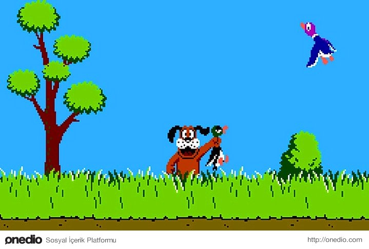 'Duck Hunt' aslında iki kişilik bir oyundur. İkinci oyuncu ördeği kontrol eder.