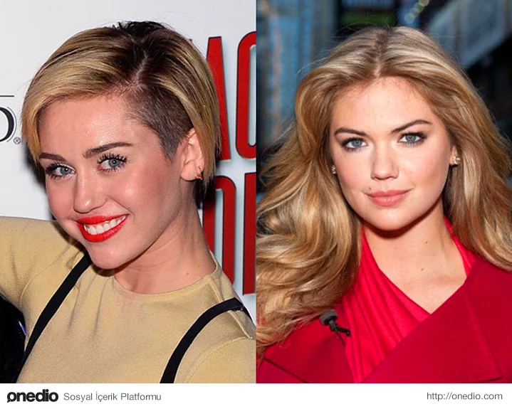 21: Miley Cyrus ve Kate Upton